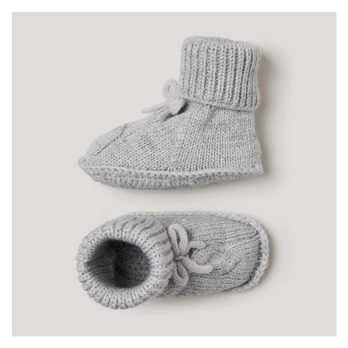 Baby Boys Bootie Slippers in Grey from Joe Fresh