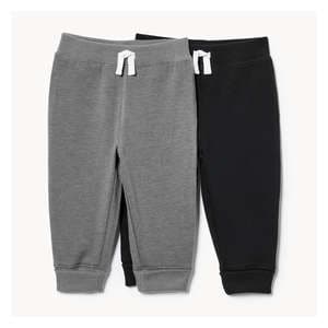 Baby Boys' 2 Pack Fleece Jogger - Dark Grey Mix