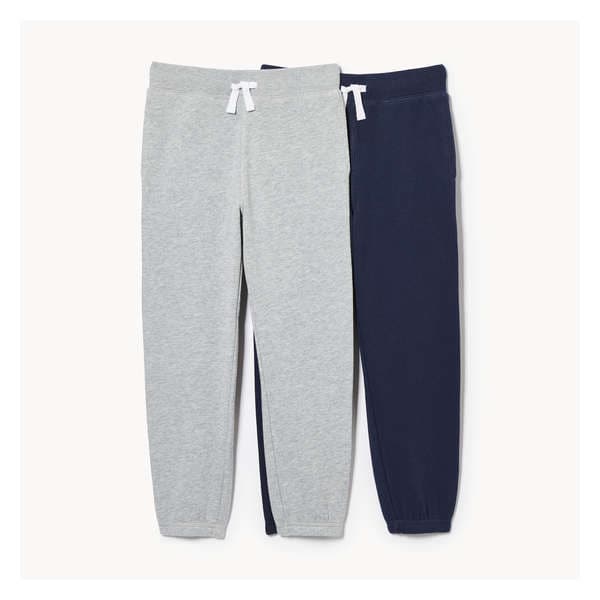 Kid Boys' 2 Pack Fleece Jogger - Light Grey Mix