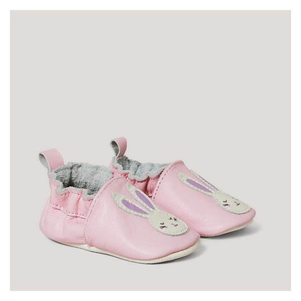 Chaussures lapin pour bébés filles - Rose Pâle