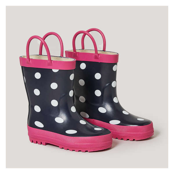 Baby Girls' Rubber Rain Boots - Navy