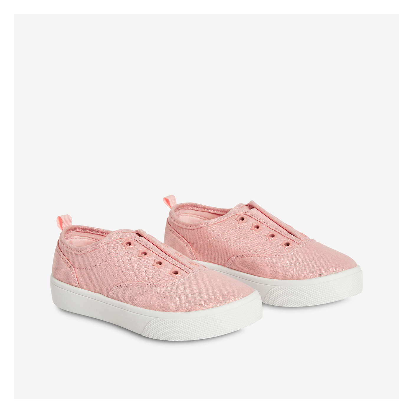 Pink canvas slip on on sale shoes