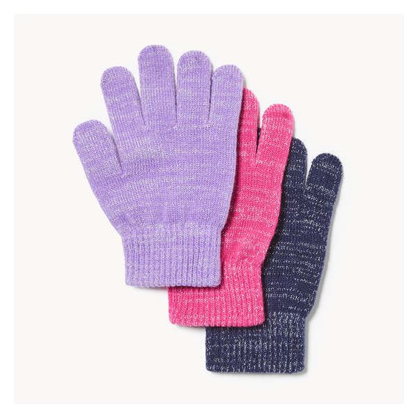 Kid Girls' 3 Pack Gloves - Dark Navy