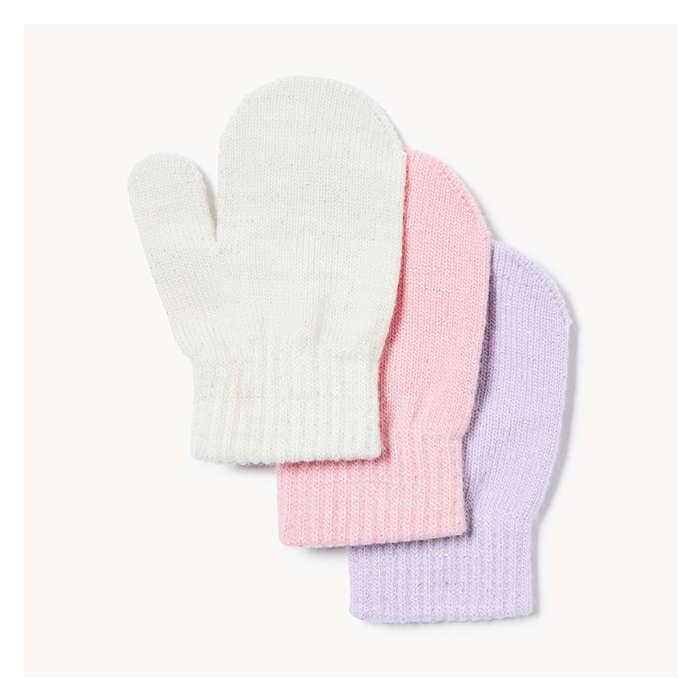 Petites Filles Ens. de 3 paires de mitaines pour petites filles