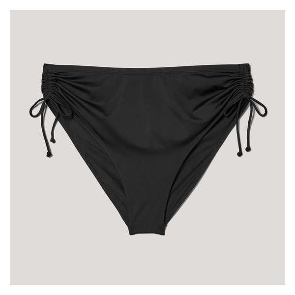 Women+ Side Tie Swim Bottom - Black