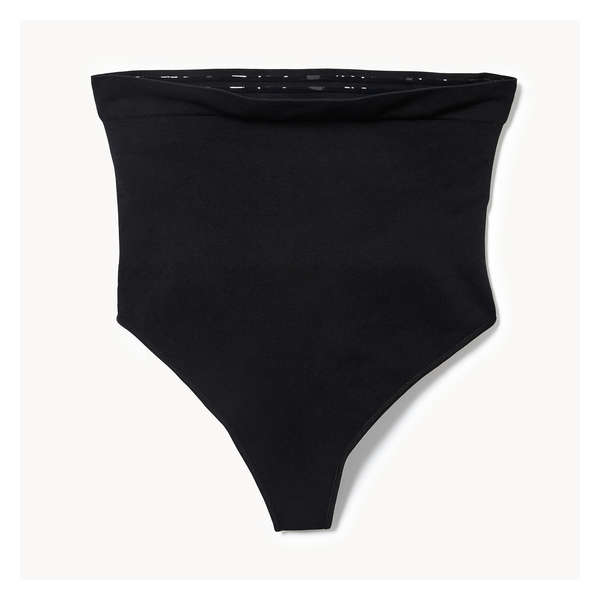 Women+ Seamless Shaping High Waist Thong - Onyx