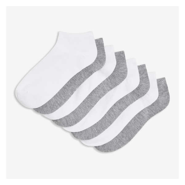 8 Pack Low-Cut Socks - White