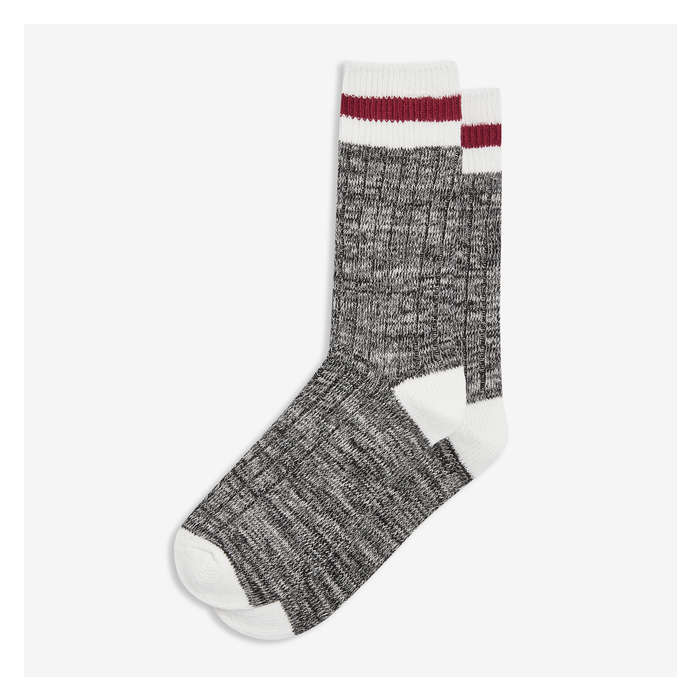 Women's 2 Pack Rib Crew Socks - Grey
