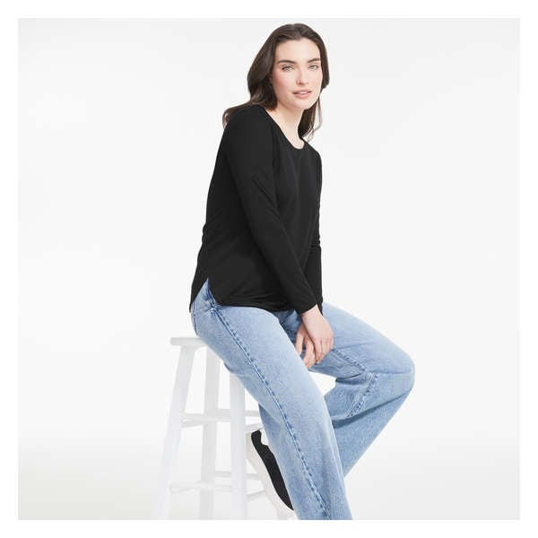 Relaxed-Fit Long Sleeve - JF Black
