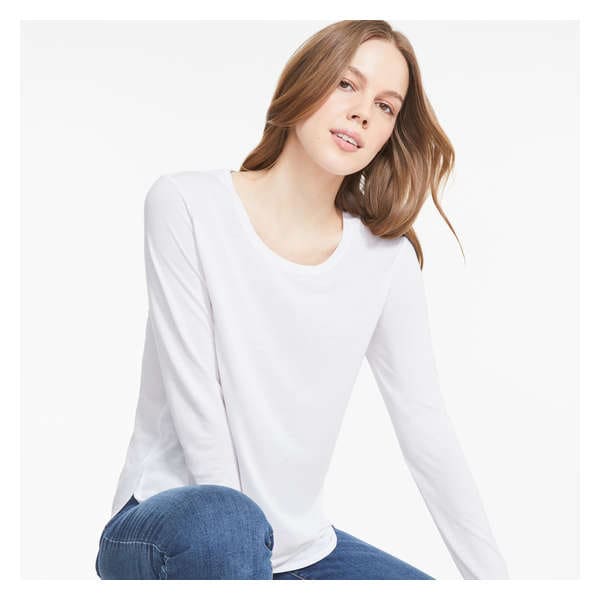 Relaxed-Fit Long Sleeve - White