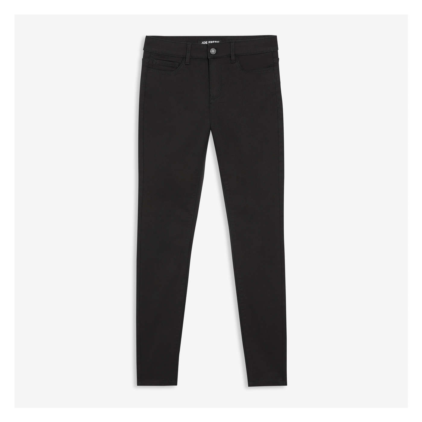Hue Studio S Black Pull On Jegging Jeans Pants Elastic Waist, Cutoff Hem  NWT