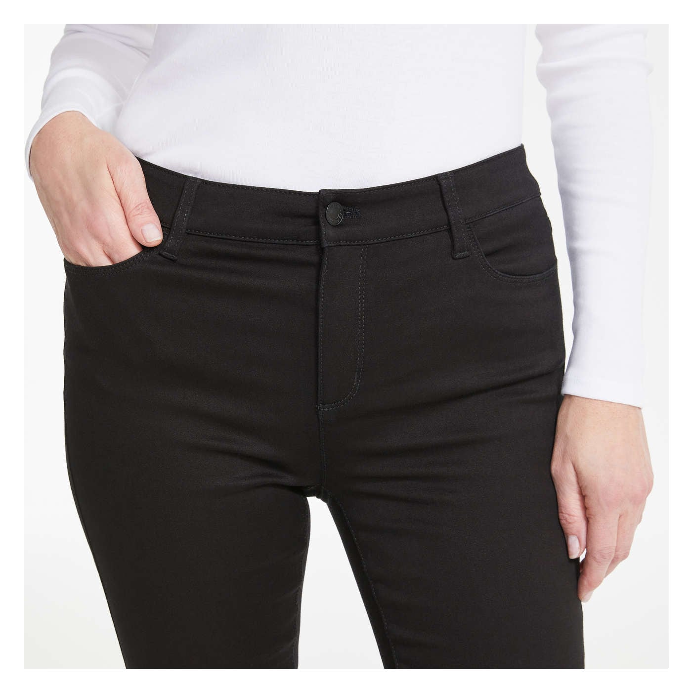 Long black hot sale jeggings