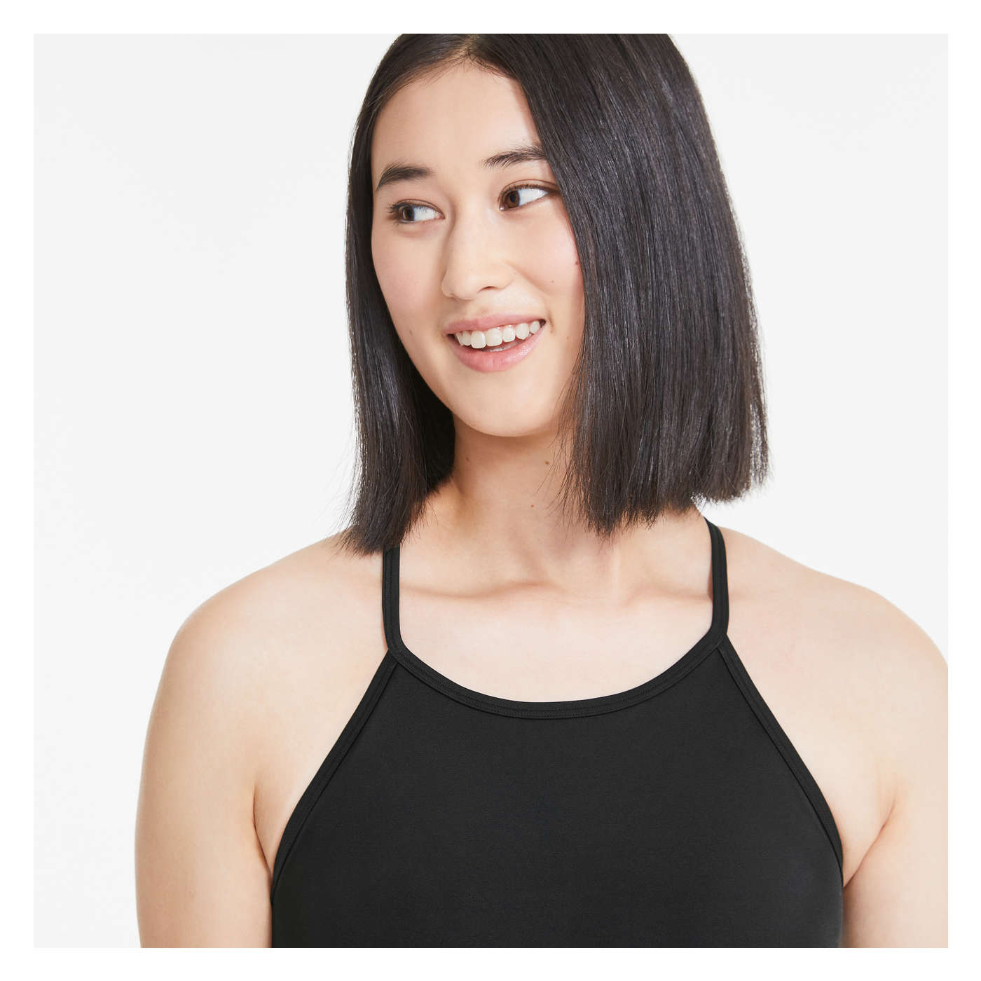 High Neck Swim Top in Black from Joe Fresh