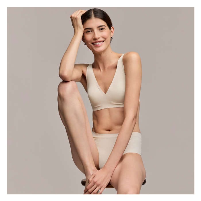 Women's No Show Bralette - Limestone