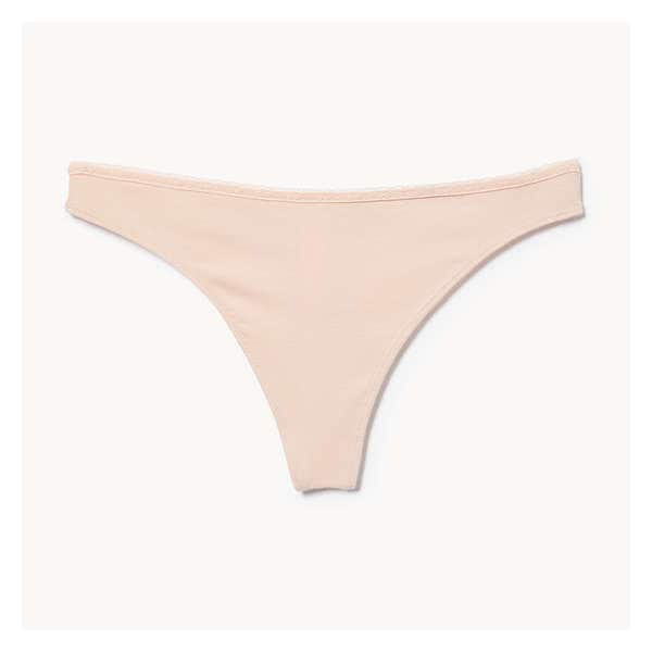 Cotton Lace Thong - Dusty Rose