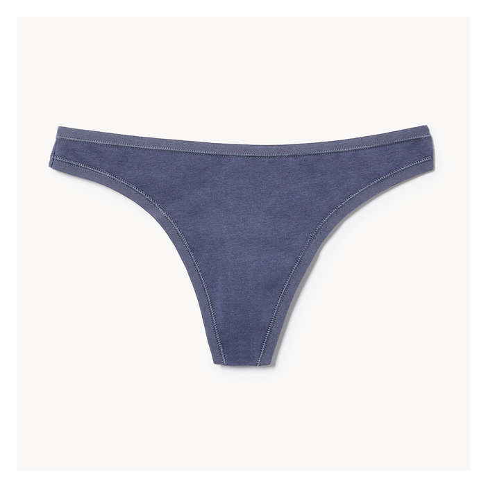 Aux Femmes Tanga en coton - Marine