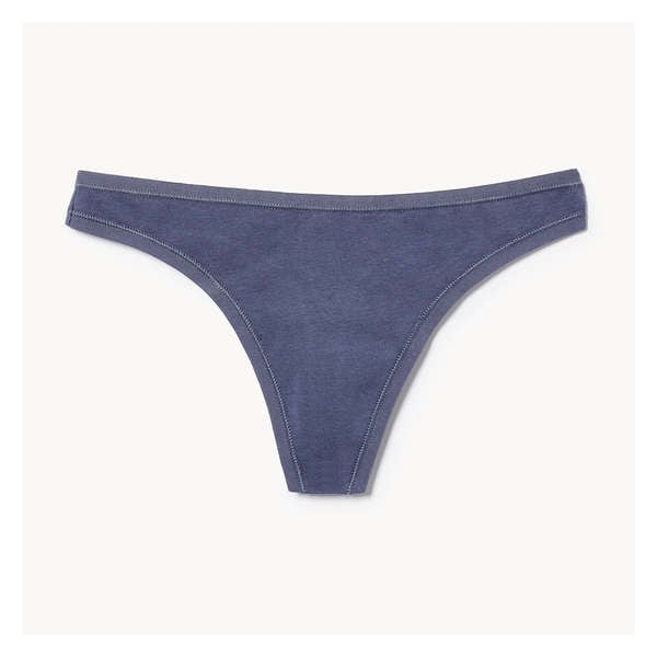 Cotton Thong - Navy