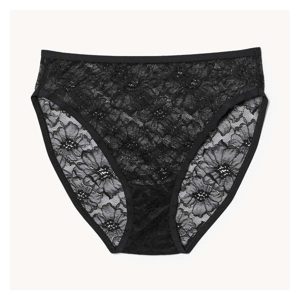 Lace High Cut - Black