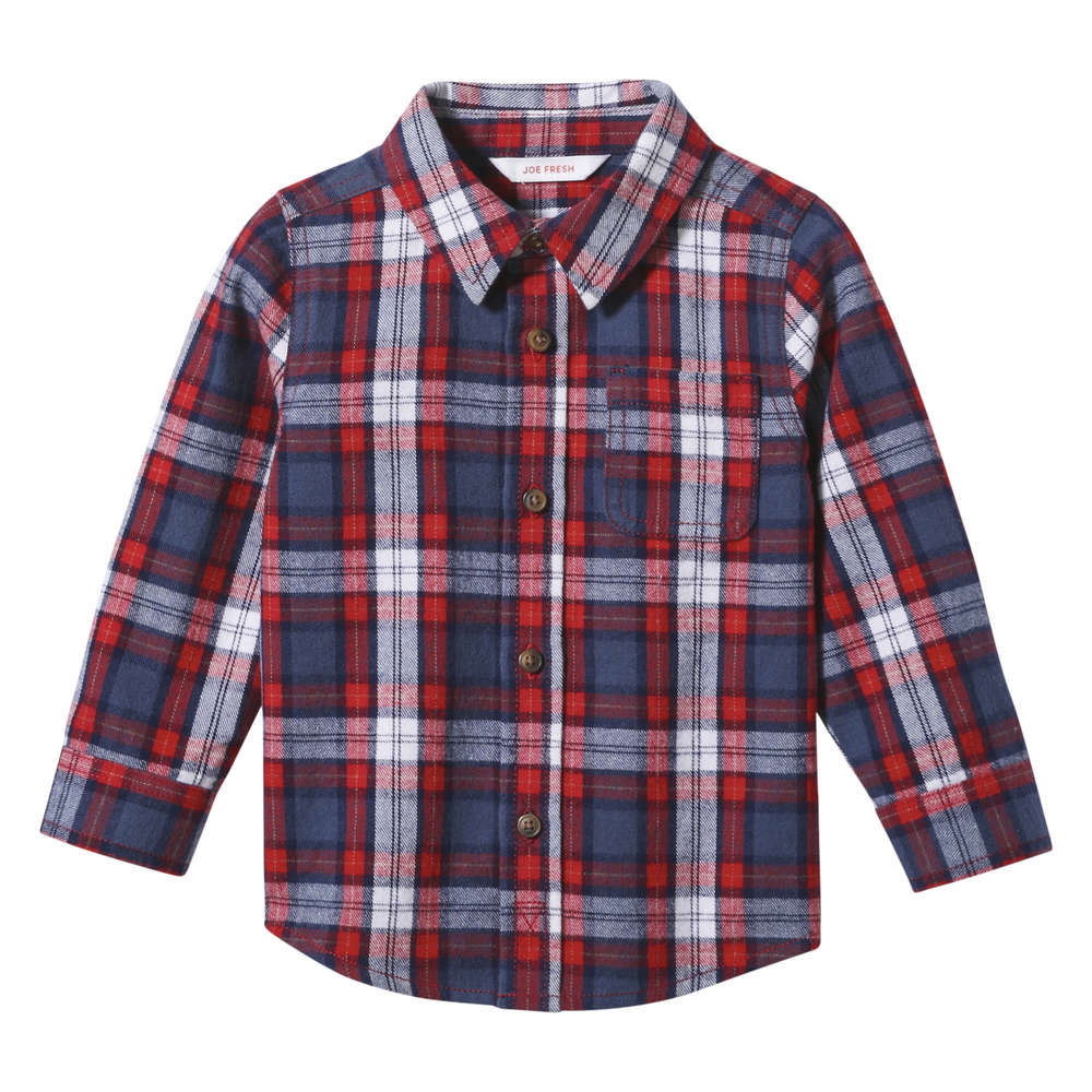 baby boy red flannel shirt