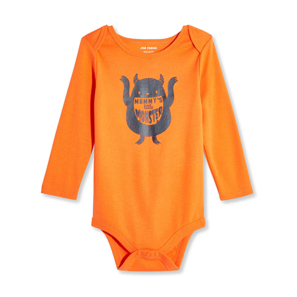 orange long sleeve bodysuit