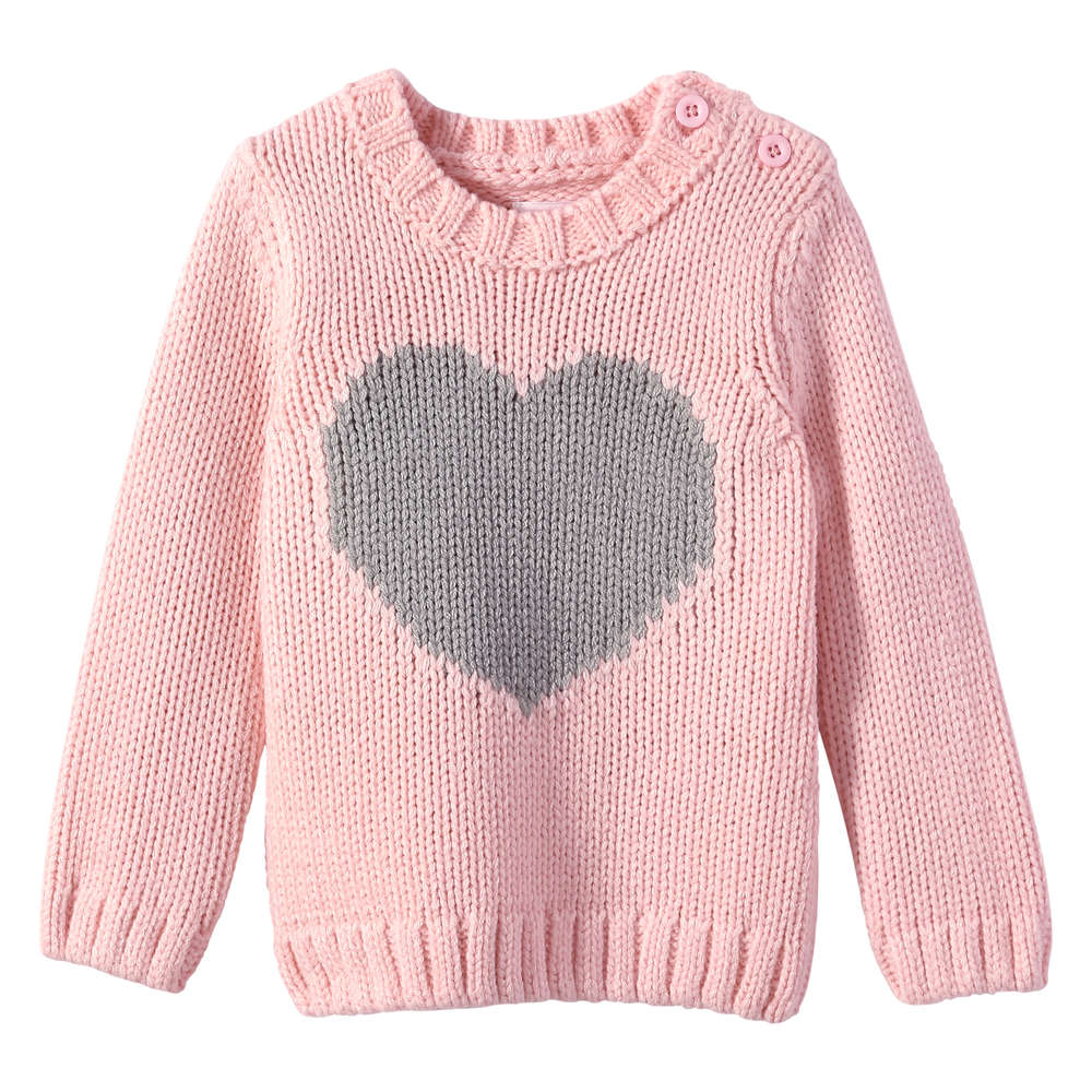 Baby Girls’ Graphic Sweater in Light Pink from Joe Fresh