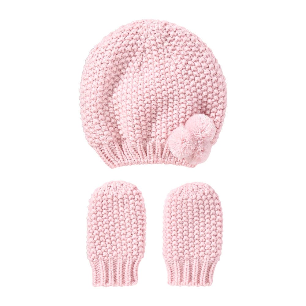 baby girl winter hat and mittens