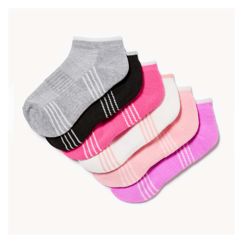 Joe Fresh Ens. de 6 paires de chaussettes basses pour filles 1 ea, 12,00 $/1ch