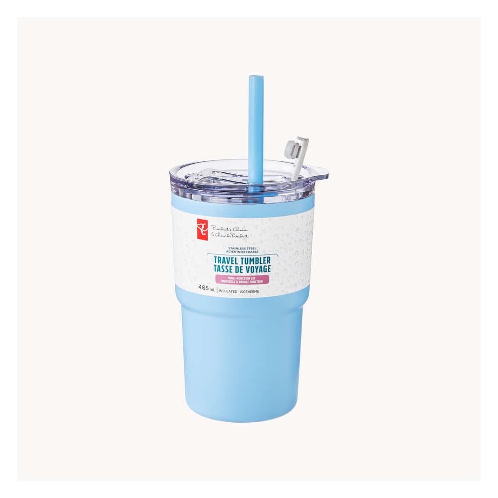 President's Choice Stainless Steel Travel Tumbler - Blue 1 ea, $18.00/1ea