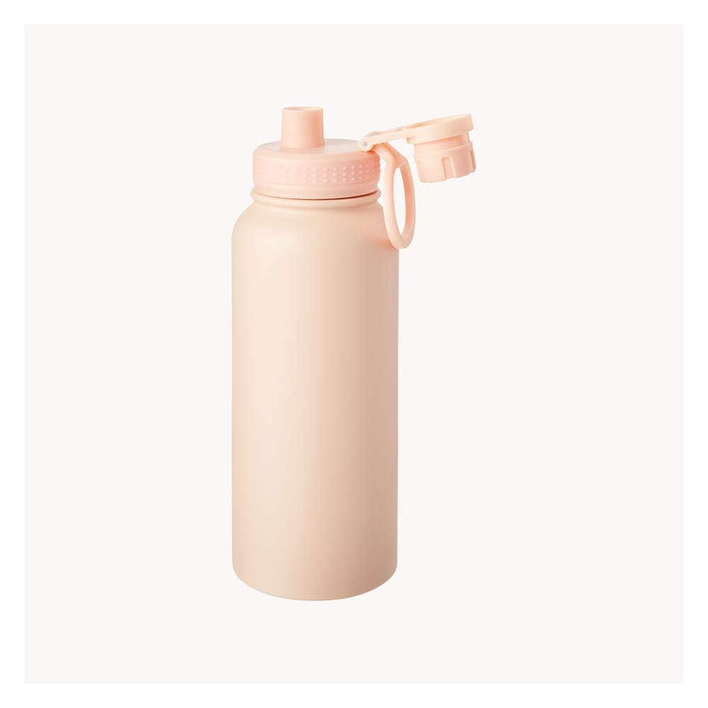 President's Choice Stainless Steel Dual Lid Water Bottle 1L, Peach 1 ea, $22.00/1ea