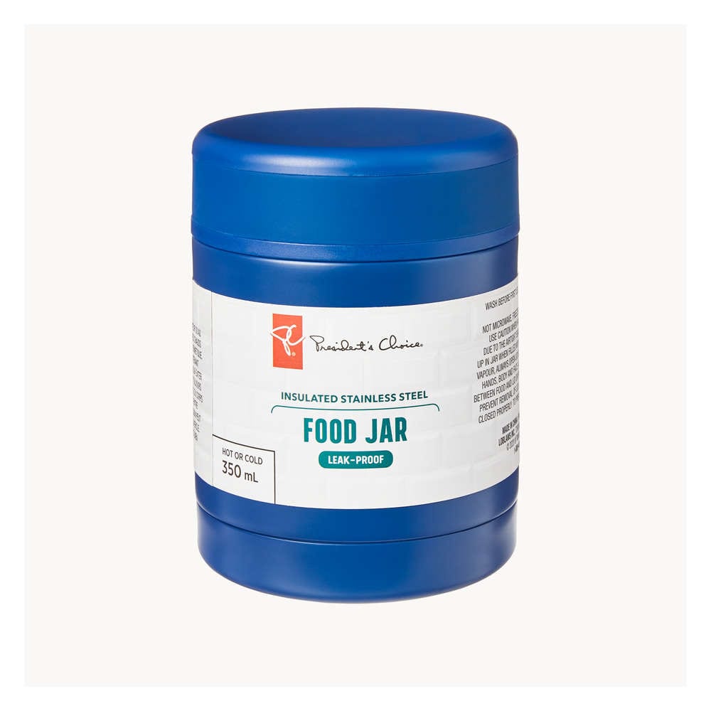 President's Choice 350ml Food Jar, Blue 1 ea, $13.00/1ea