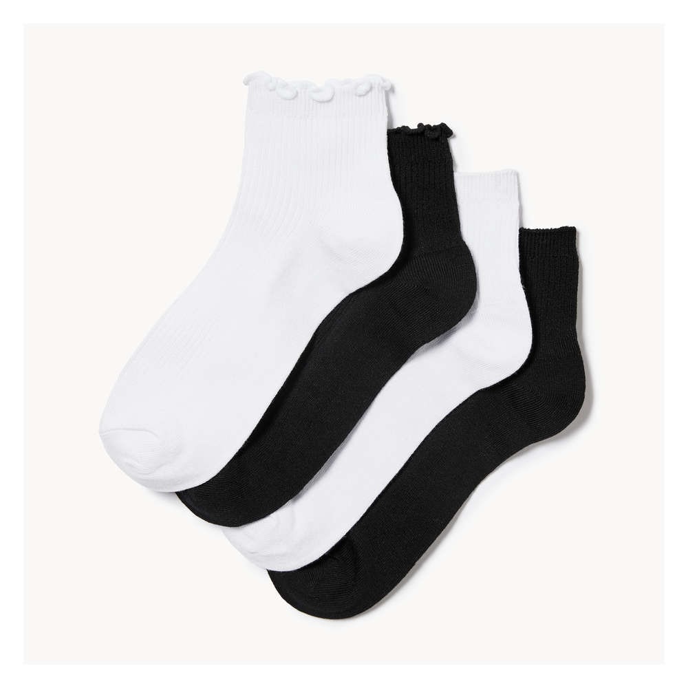 Joe Fresh 4-Pack Lettuce Edge Anklets 1 ea, $12.00/1ea