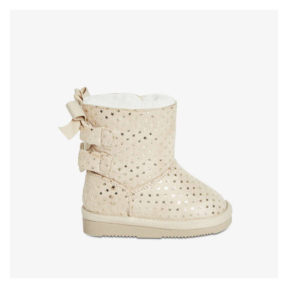 Baby Girls' Cozy Boots in Beige from 