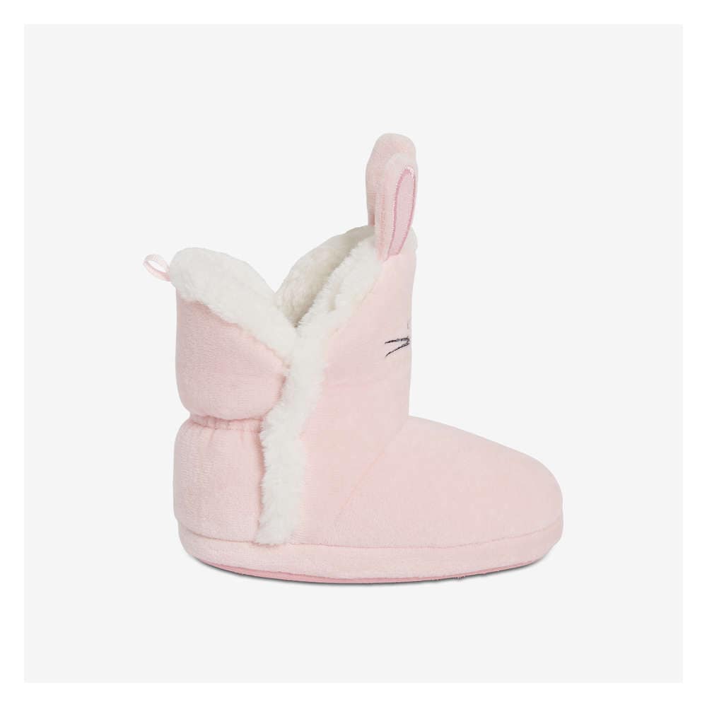Toddler Girls' Bootie Slippers in Pink 