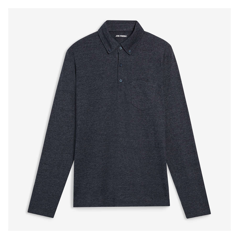 Joe Fresh Polo ajusté à manches longues pour hommes 1 ea, 24,00 $/1ch