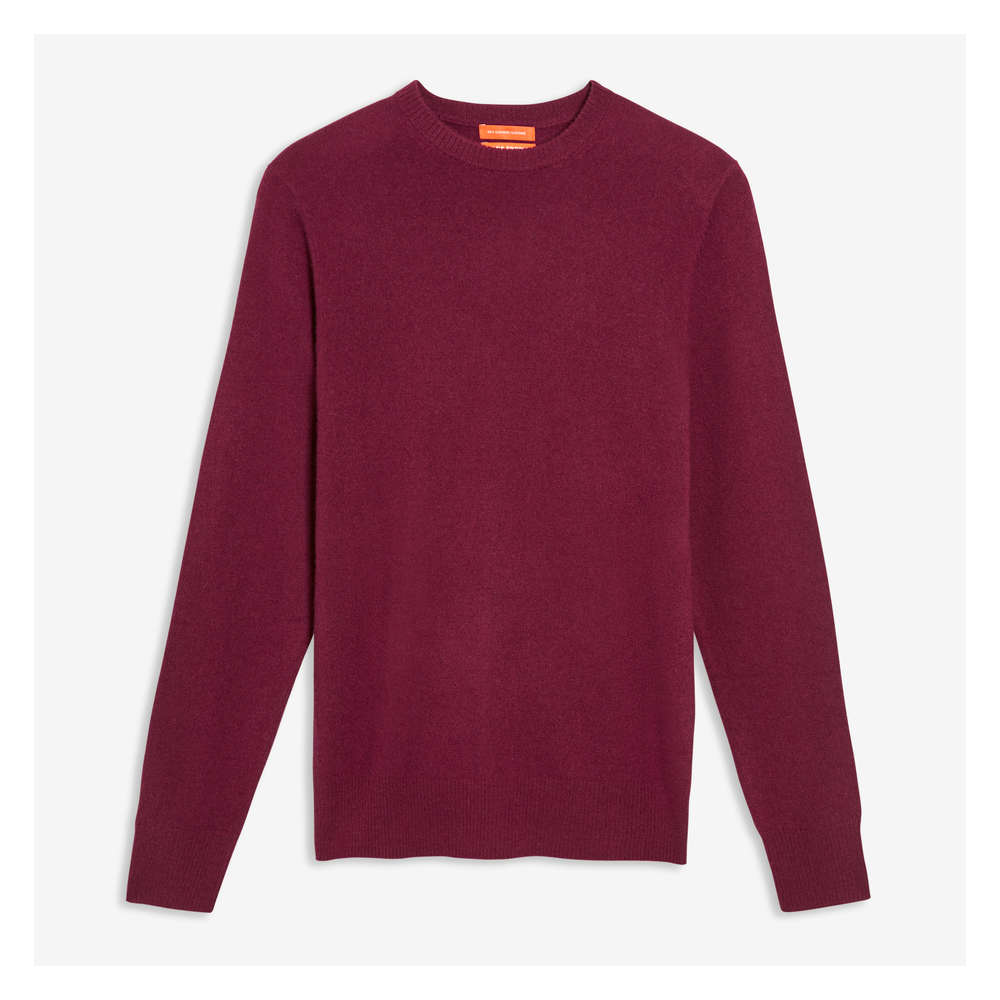 men's burgundy crew neck sweater
