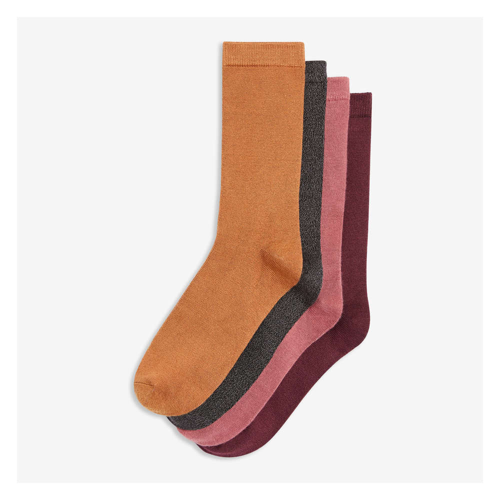 Joe Fresh Chaussettes tubes douces, 4 paires 1 ea, 10,00 $/1ch