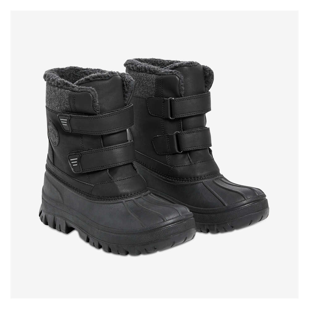 boys black snow boots