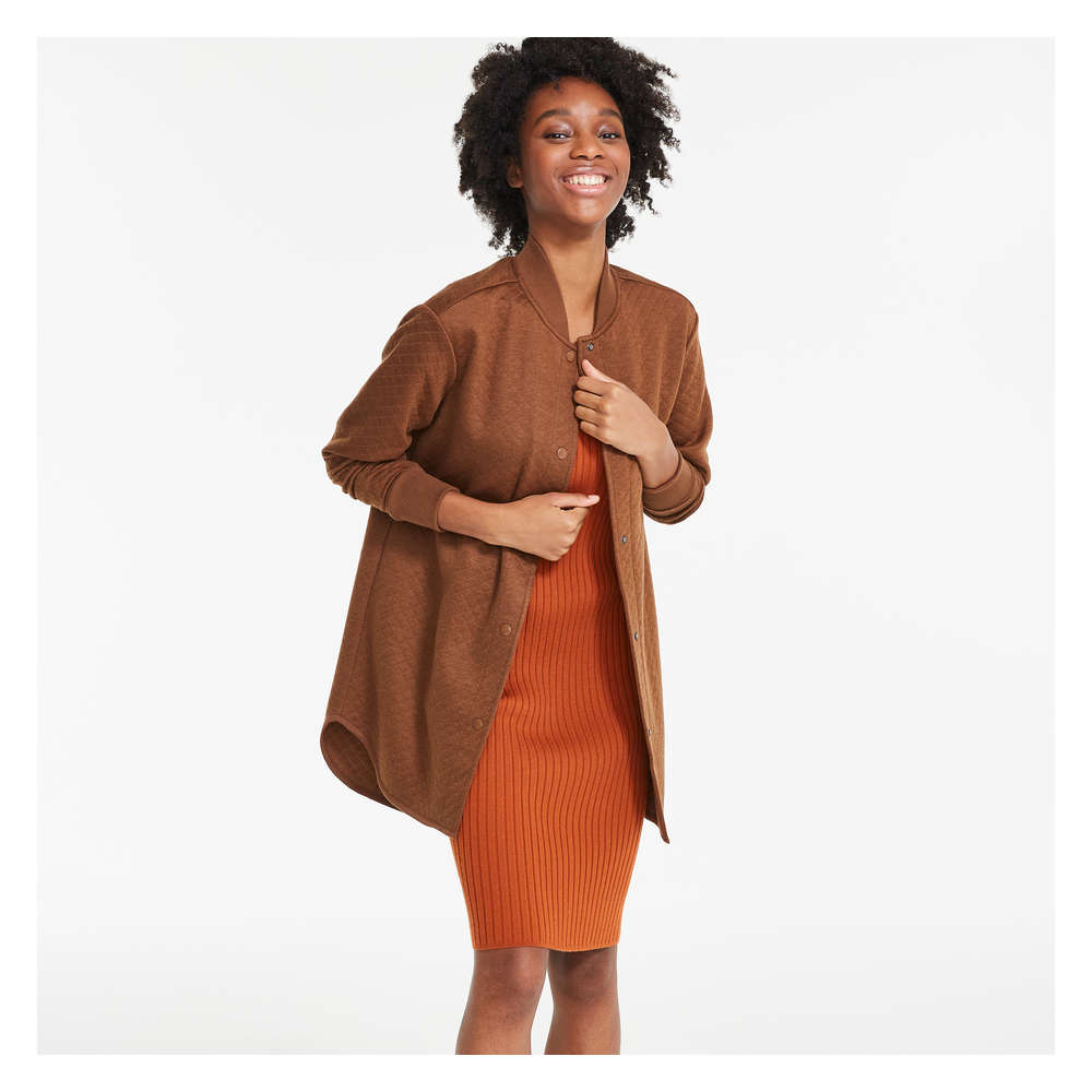 Joe Fresh Quilted Knit Bomber Jacket 