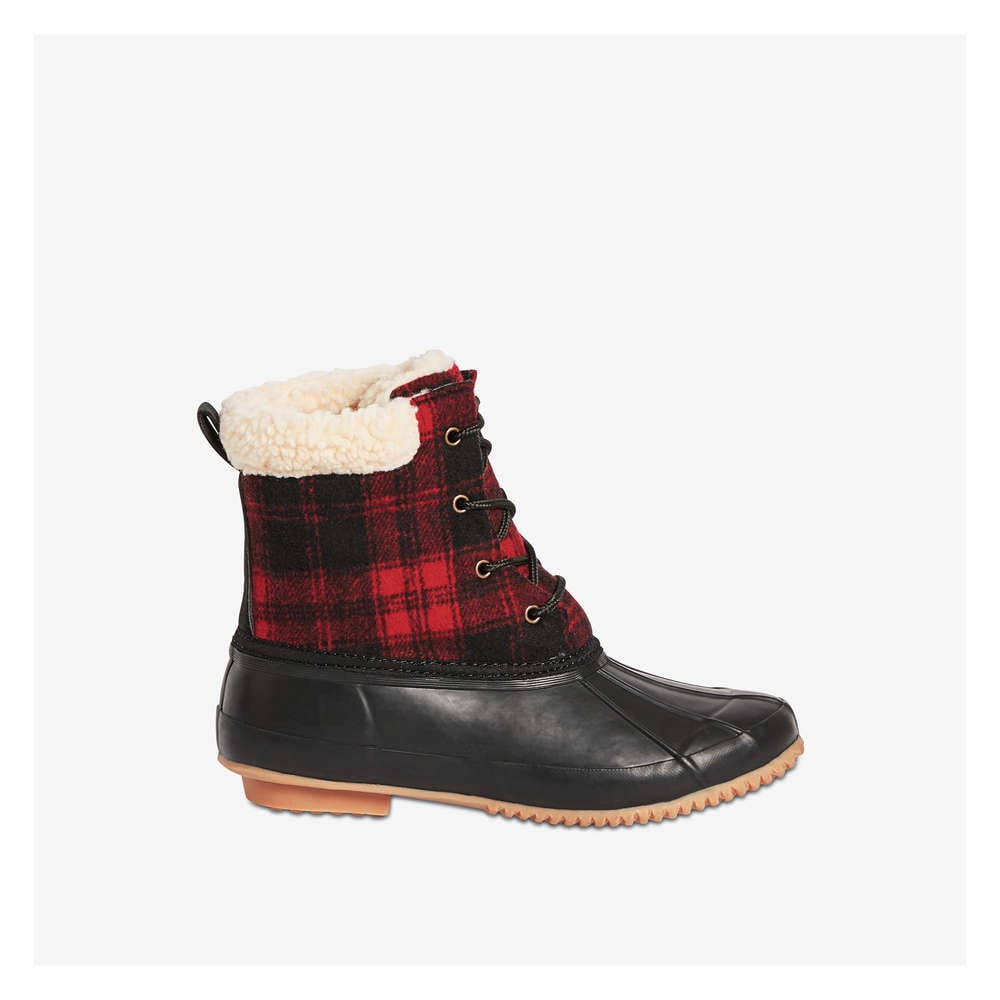 duck boots red