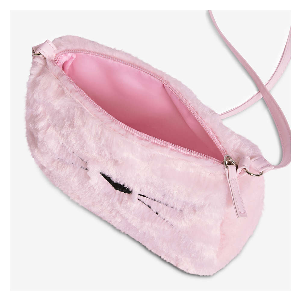 Furry Pink Crossbody Tote Bag