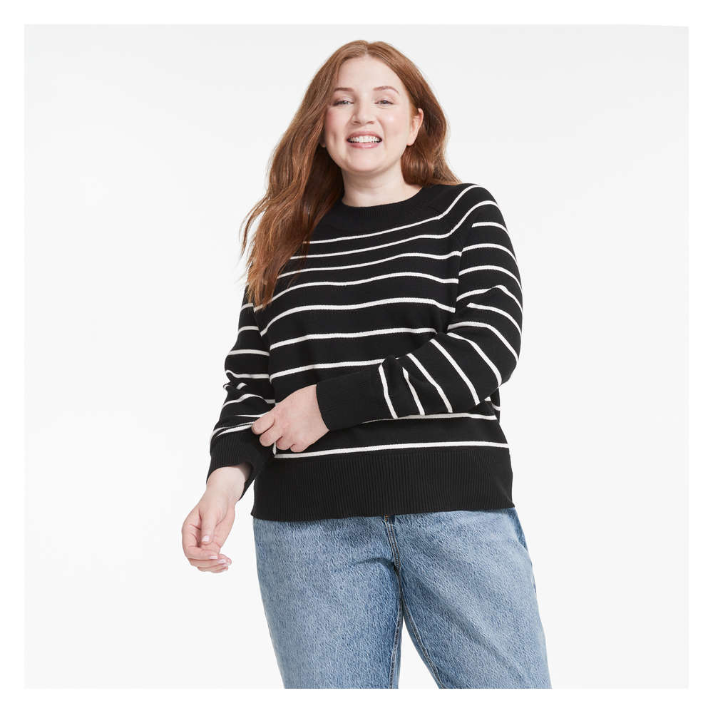 Plus size crew hot sale neck sweater