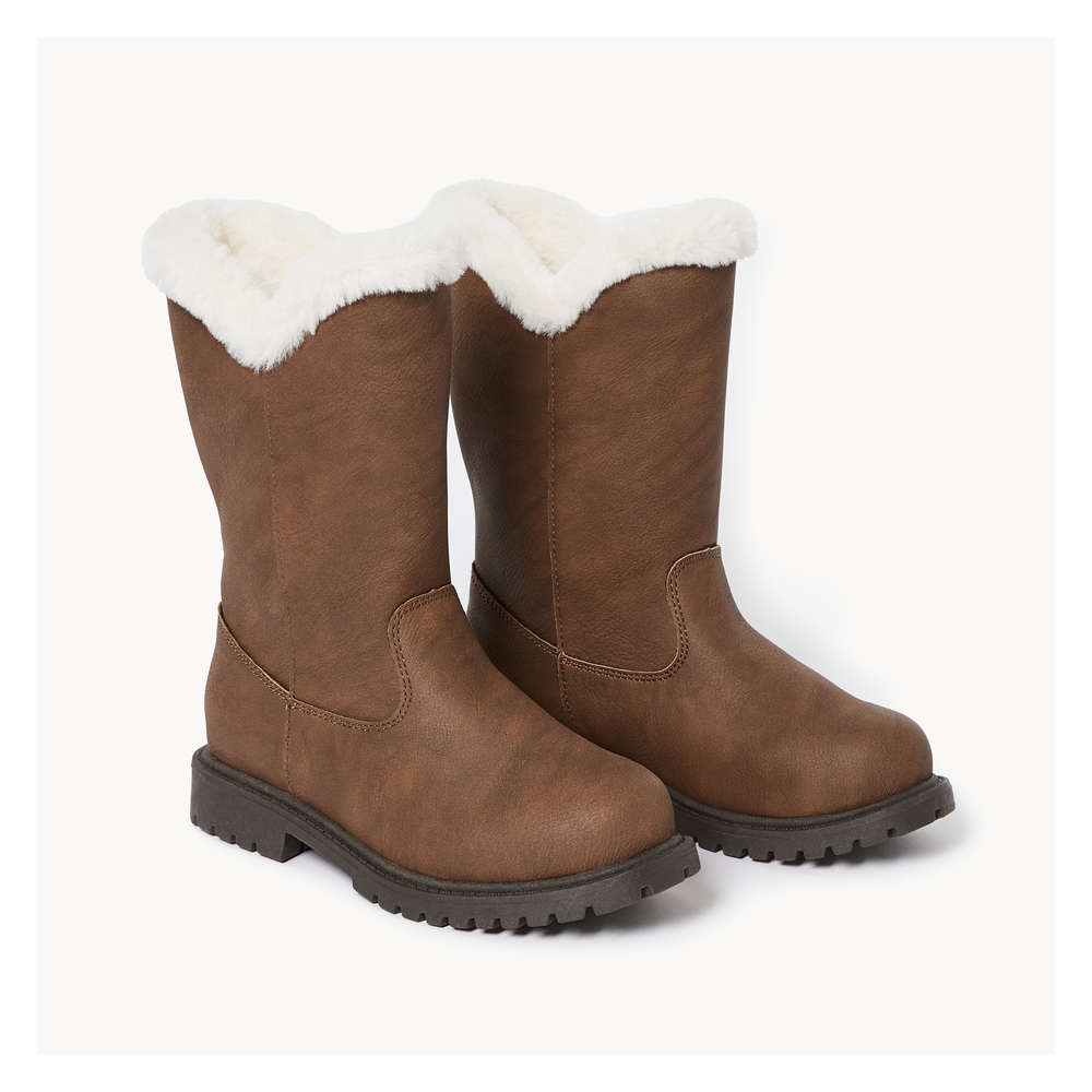 Girls fur lined boots hotsell