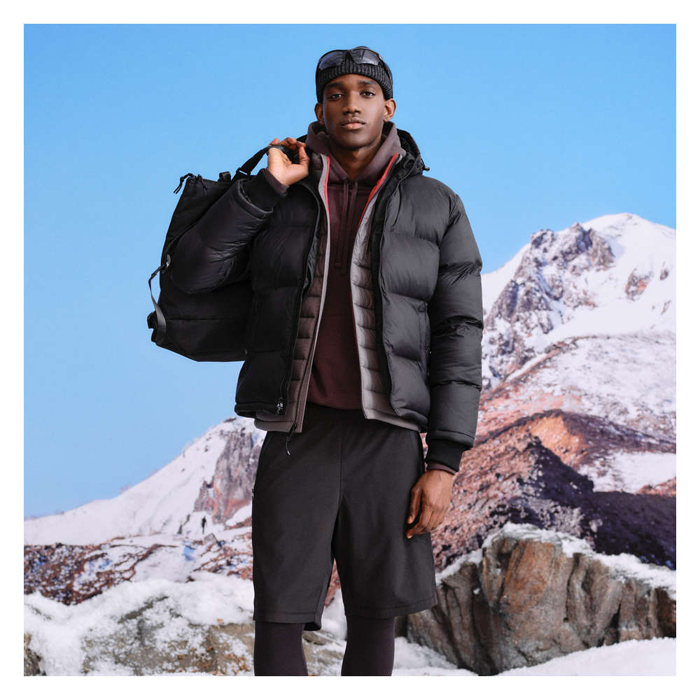 Black puffer parka mens best sale