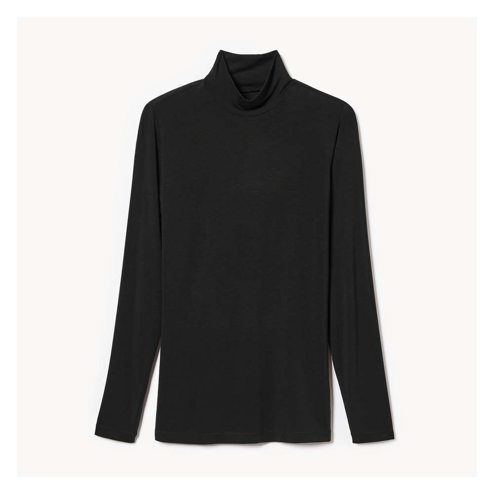 cotton mock neck top