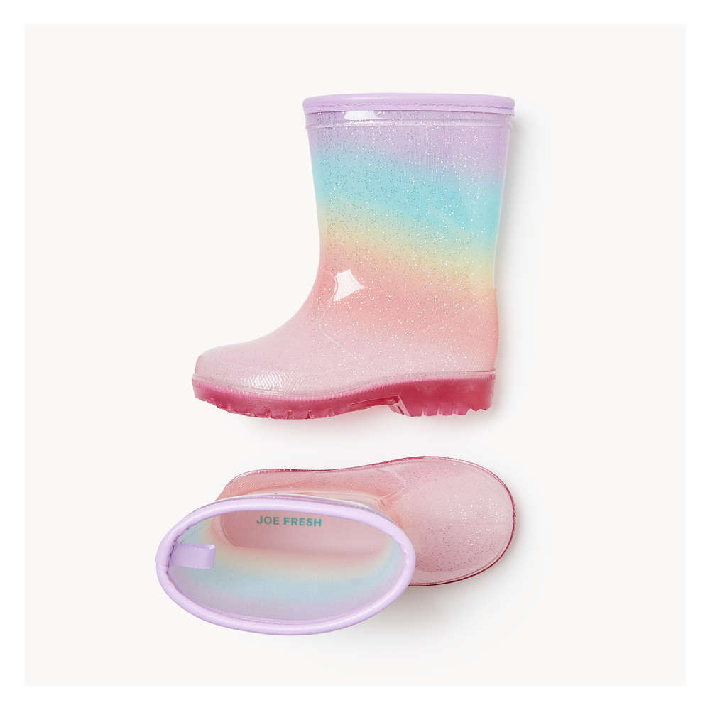 Bottes de pluie d'hiver pour enfants avec lumière scintillante pour filles, chaussures de pluie arc-en-ciel et bottes unies avec poignées faciles à Bottes de pluie d'hiver pour enfants avec lumière scintillante pour filles, chaussures de pluie arc-en-ciel et bottes unies avec poignées faciles à