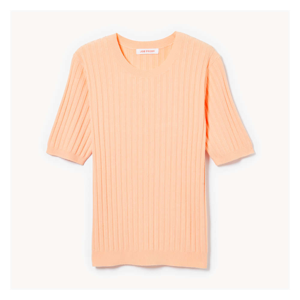 Ru⭐︎⭐︎ Joe Fresh Short Sleeve Rib Knit Top - 1 ea | Zehrs