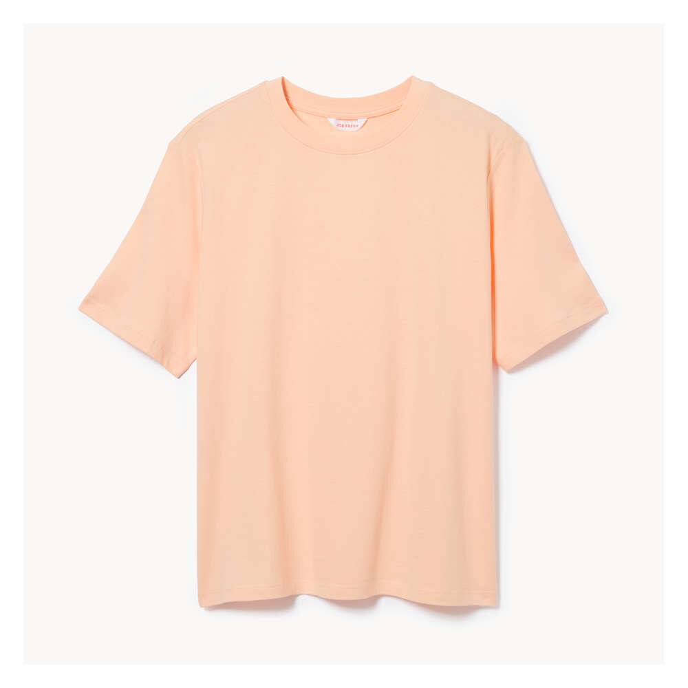 ★HELENE PARIS★ Terry Stud Square Half T-Shirt Oatmeal Joe Fresh Oversized T-Shirt - 1 ea | Atlantic Superstore