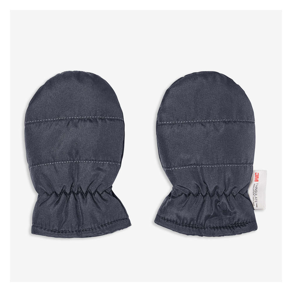 navy ski mittens