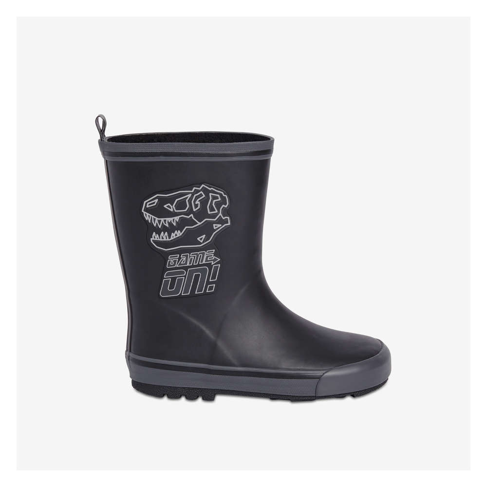 boys black rain boots