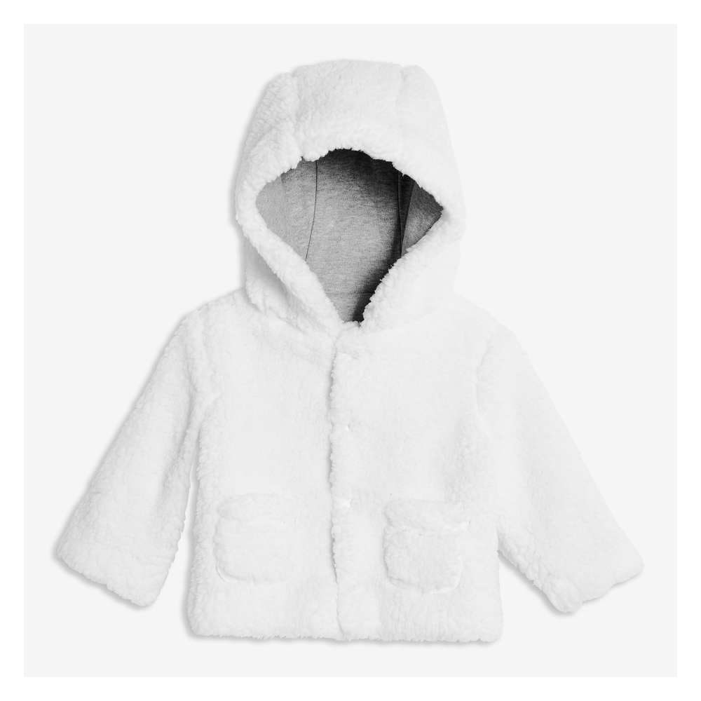 white sherpa hoodie